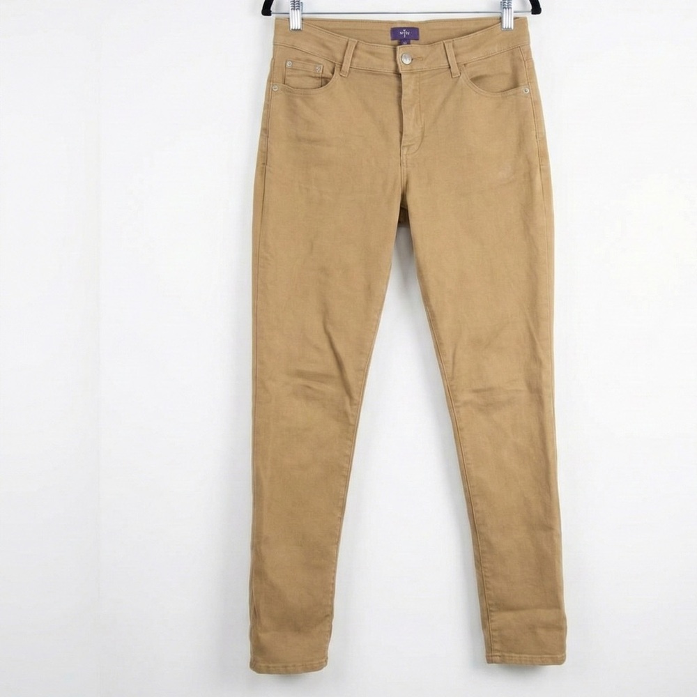 NYDJ Tan Khaki Legging Jeans Skinny Fit Stretch Made in USA Size 10
